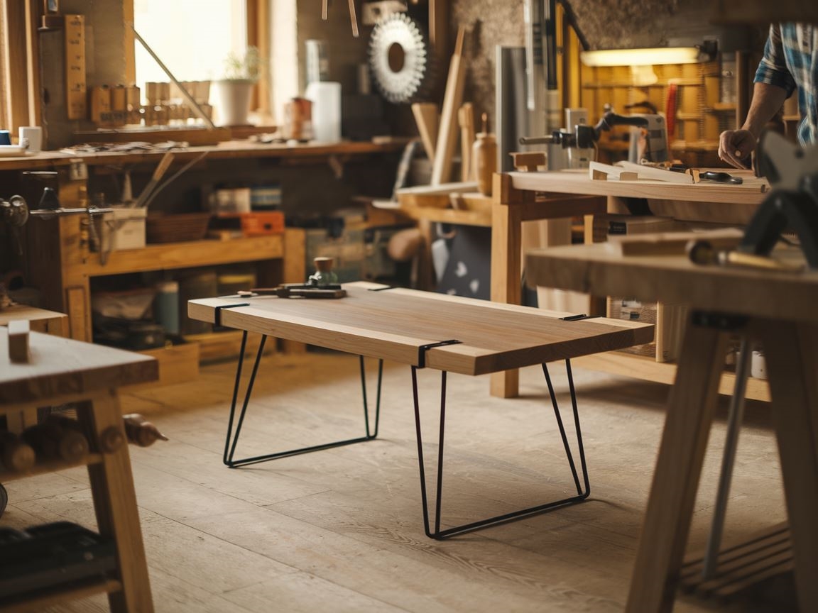 Gotowy stolik kawowy w stylu rustykalnym